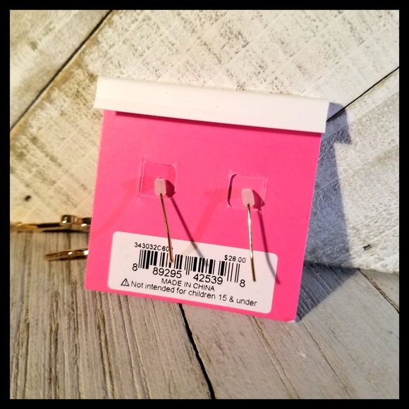 Betsey Johnson Heart Arrow Drop Earrings - Picture 3 of 5
